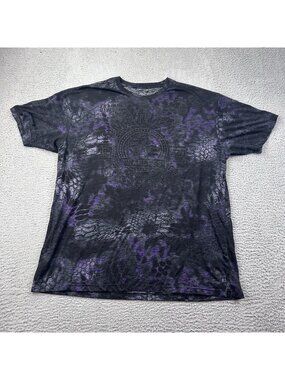 American Fighter Short Sleeve Mens Shirt Size 4XL Black Purple Y2K Buckle